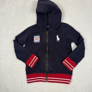 Ralph Lauren‎ Team USA Olympic Vancouver 2010 Full Zip Hoodie Kids 6 Sportswear